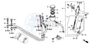 XL1000V drawing REAR BRAKE MASTER CYLINDER (XL1000VA)