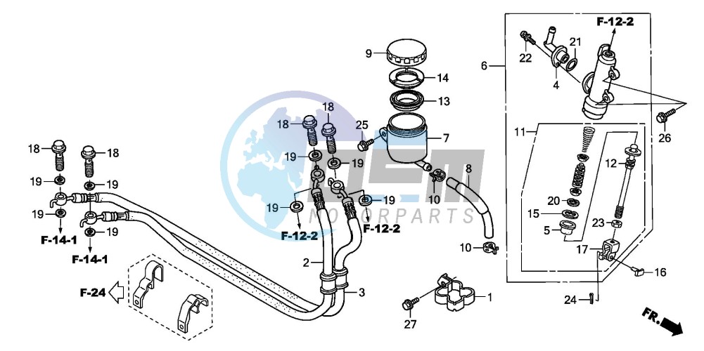 REAR BRAKE MASTER CYLINDER (XL1000VA)