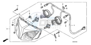 CBF1000S9 Ireland - (EK) drawing HEADLIGHT