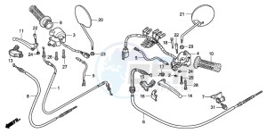 NVS504SH 502 drawing HANDLE LEVER/SWITCH/CABLE