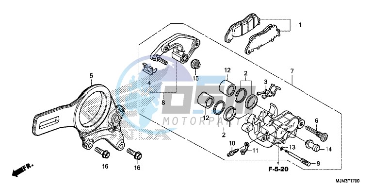 REAR BRAKE CALIPER