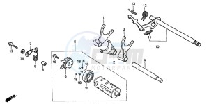 VT750CD3 drawing GEARSHIFT DRUM