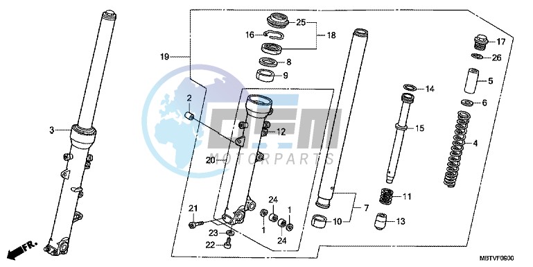 FRONT FORK (XL1000V)