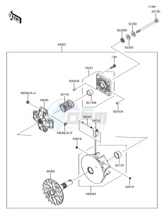 MULE SX 4x4 KAF400HHF EU drawing Drive Converter