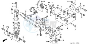 VFR800A9 UK - (E / ABS MME TWO) drawing REAR CUSHION (VFR800A)