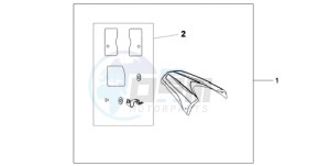 CB600F9 France - (F / CMF 25K) drawing REAR SEAT COWL QUASAR SILVER METALLIC