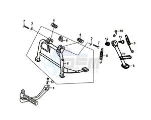 FIDDLE II 50 25KMH (L8) NL EURO4 drawing MIDDLE STAND -SIDE STAND- KICKST.