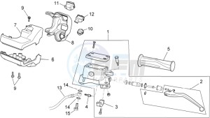 Sport City Cube 125-200 carb e3 drawing LH Controls