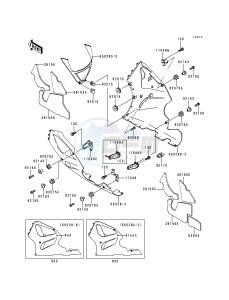 ZX 750 P [NINJA ZX-7R] (P1-P4) [NINJA ZX-7R] drawing COWLING LOWERS -- ZX750-P1- -