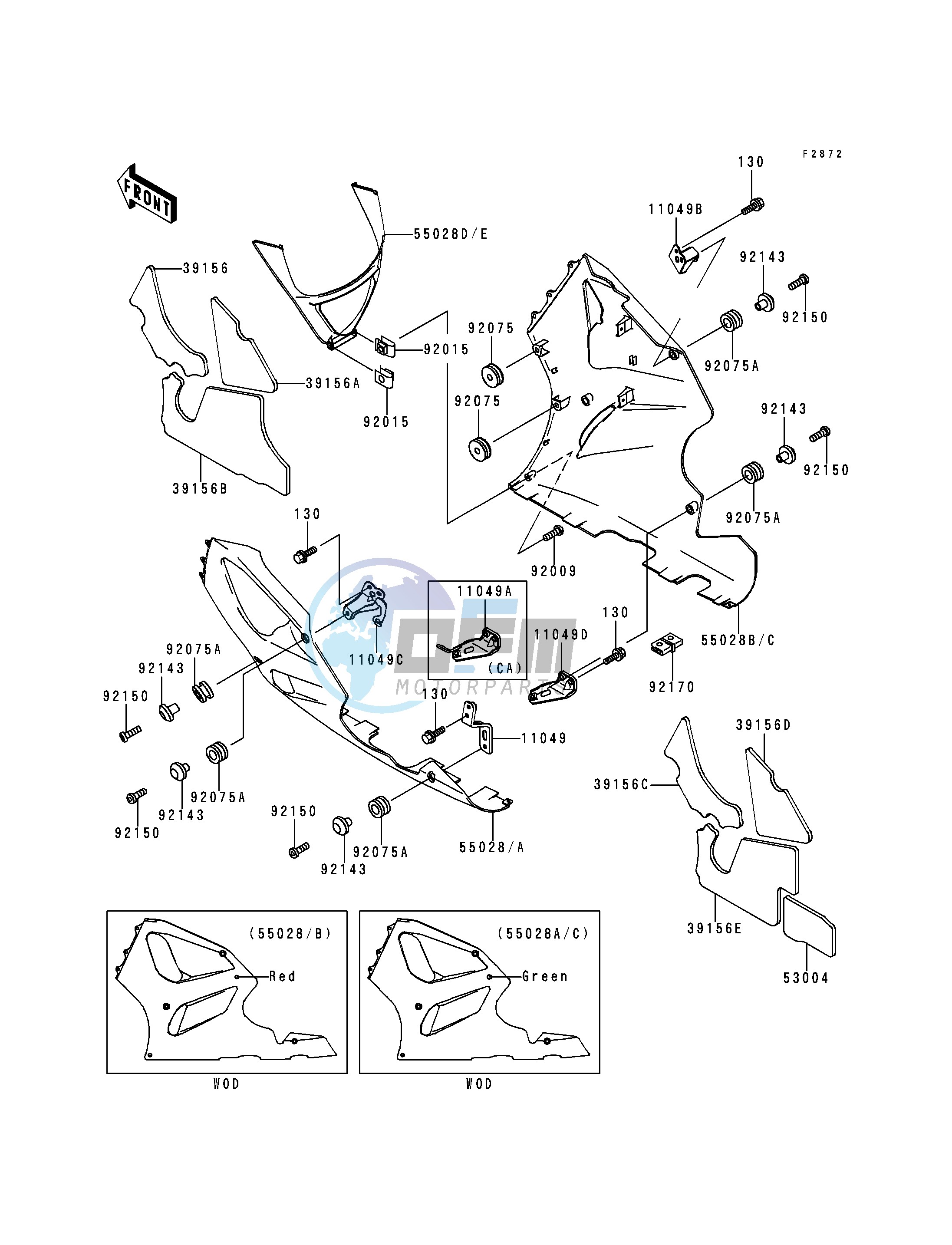 COWLING LOWERS -- ZX750-P1- -