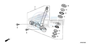 GLR1251WHH UK - (E) drawing STEERING STEM