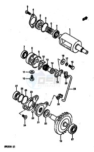 RM250 (G-H) drawing EXHAUST VALVE (MODEL G)