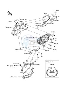 Z750 ZR750L7F GB XX (EU ME A(FRICA) drawing Cowling