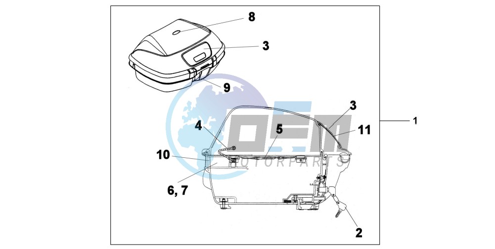 TOP BOX 45L PEARL CONCOURS BLACK