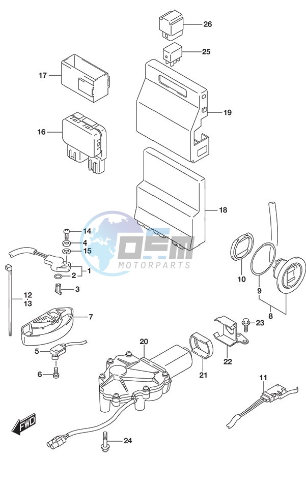 PTT Switch/Engine Control Unit