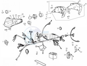 ATLANTIS BULLET - 50 cc VTHAL1AE2 Euro 2 2T AC FRA drawing Electrical system (Positions)