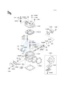 KMX 125 A [KMX 125] (A12-A14) [KMX 125] drawing CYLINDER HEAD_CYLINDER