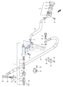 RMX250 (E1) drawing REAR MASTER CYLINDER