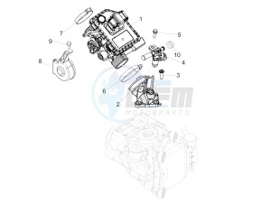 MP3 300 LT BUSINESS - SPORT ABS - ENJOY (EMEA) drawing Throttle body - Injector - Union pipe