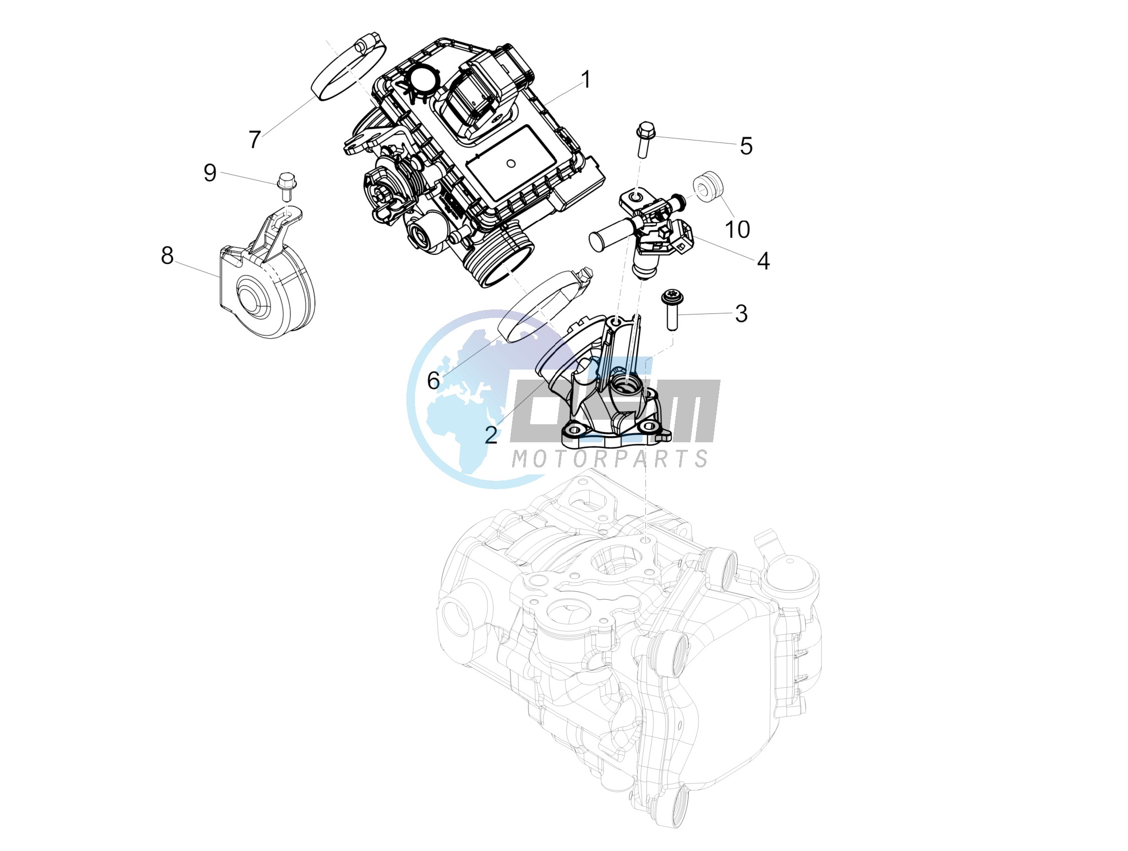 Throttle body - Injector - Union pipe