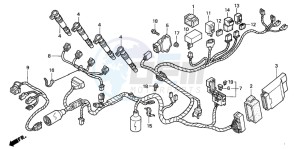 CBR600F4 drawing WIRE HARNESS (1)