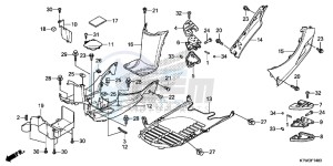 SH300AD SH300i E drawing FLOOR PANEL/ PILLION STEP