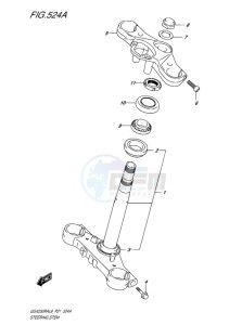 GSX-250 RA drawing STEERING STEM