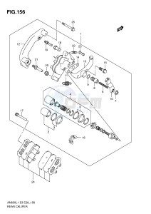 AN650 (E3-E28) Burgman drawing REAR CALIPER (AN650L1 E3)