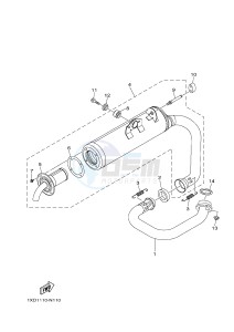 YXM700E YXM700PF VIKING (1XPS) drawing EXHAUST