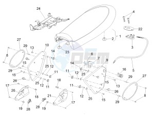 V7 II Stornello ABS 750 (USA) drawing Saddle-Central body