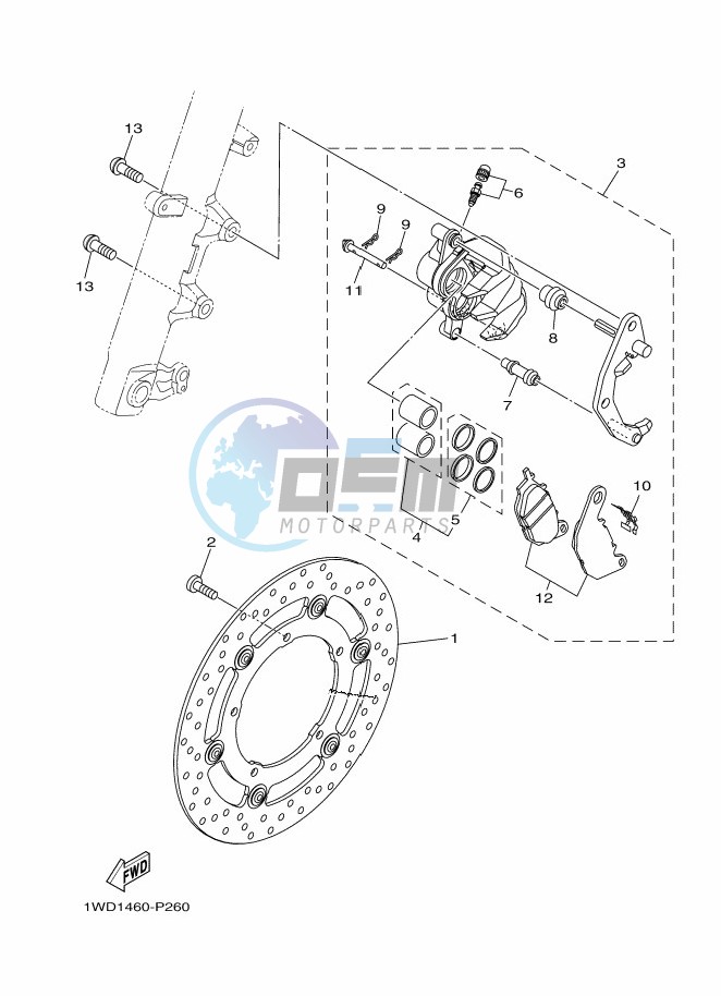 FRONT BRAKE CALIPER