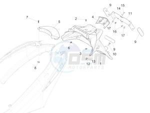 FLY 150 4T 3V IE (NAFTA) drawing Rear cover - Splash guard