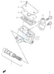 GSF1200 (E2) Bandit drawing FRONT MASTER CYLINDER (GSF1200SAV SAW SAX SAY)