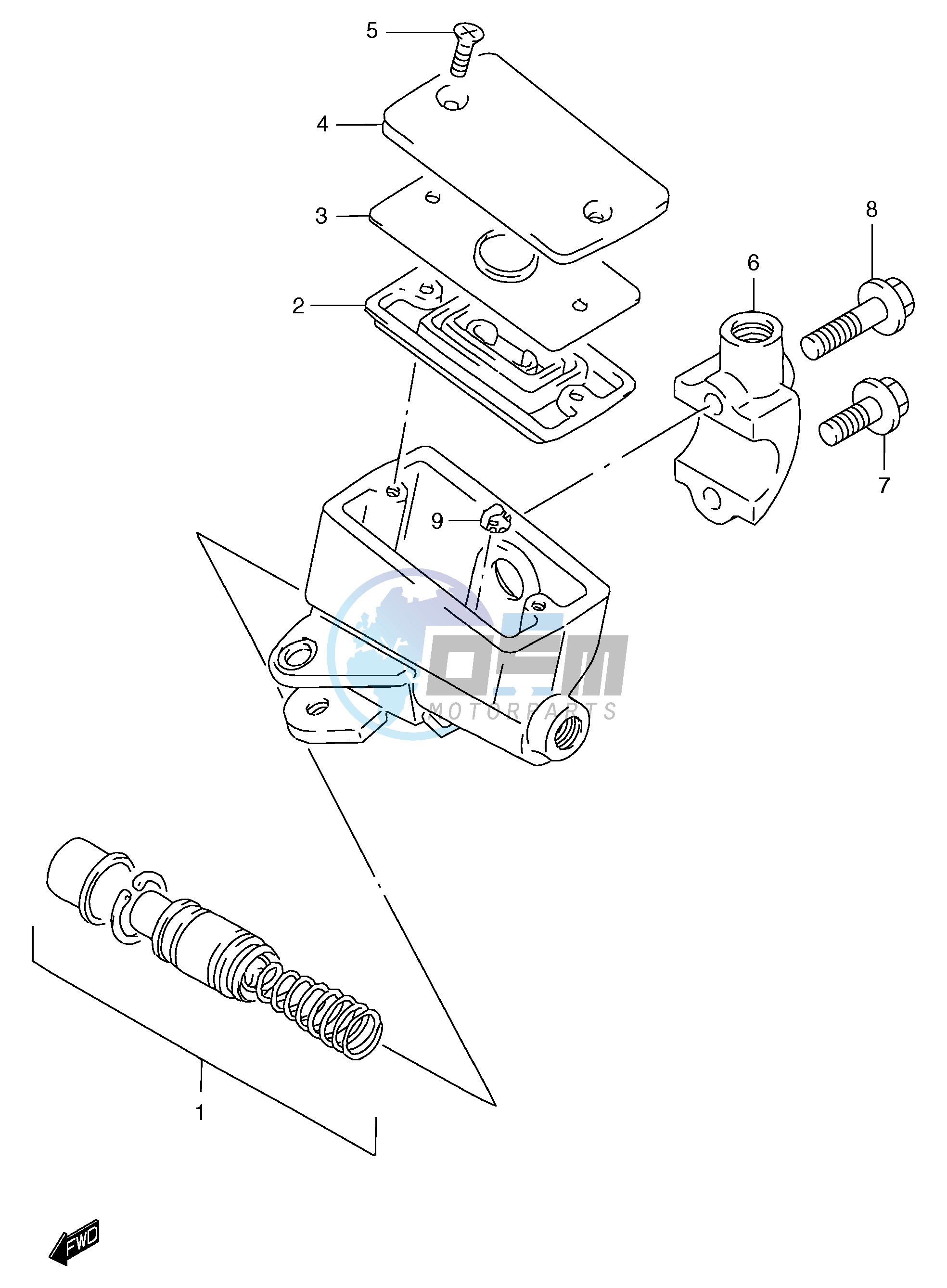 FRONT MASTER CYLINDER (GSF1200SAV SAW SAX SAY)