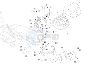 X Evo 125 Euro 3 (UK) drawing Rear cover - Splash guard