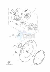 XTZ690D-B TENERE 700 (BEH2) drawing REAR BRAKE CALIPER