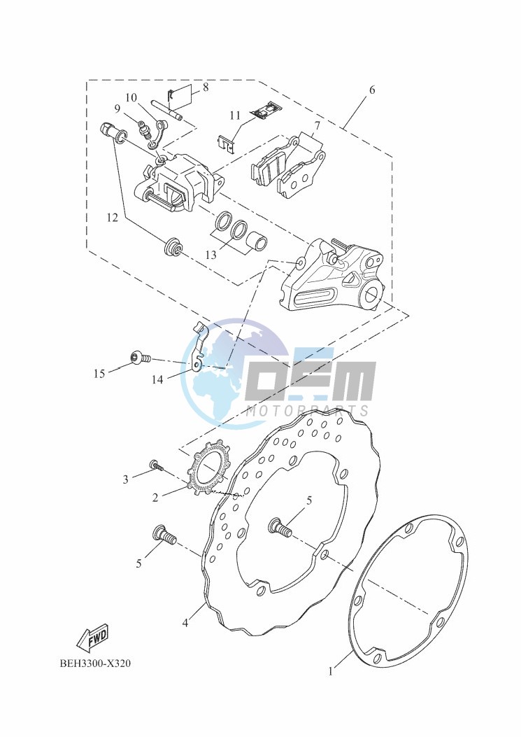 REAR BRAKE CALIPER