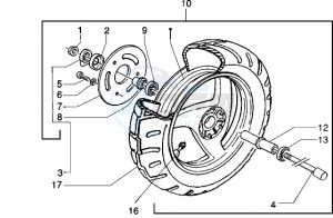 NRG 50 MC3 drawing Front wheel