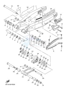 YZ250F (1SMD 1SMF 1SMG 1SMH) drawing REAR ARM