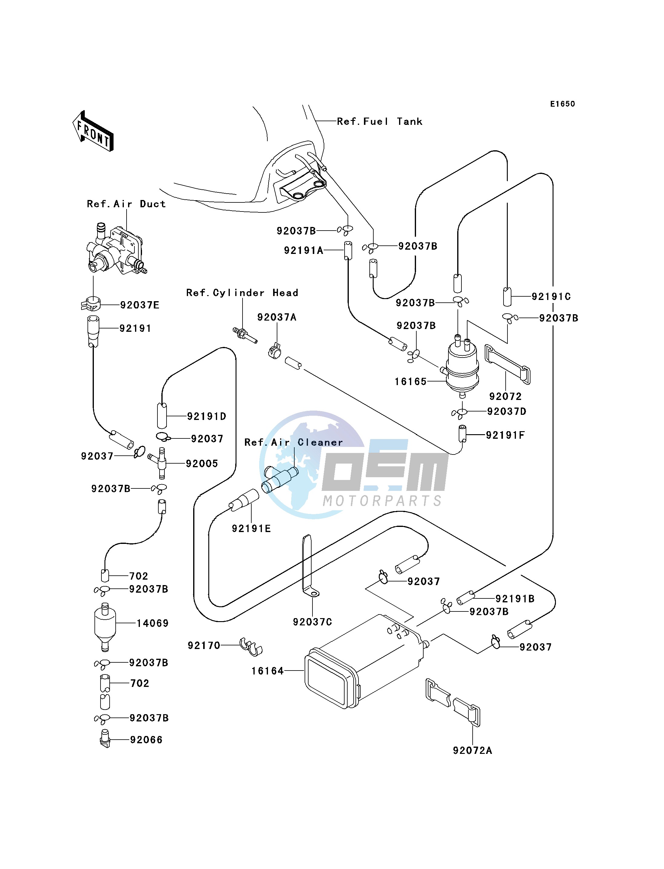 FUEL EVAPORATIVE SYSTEM-- CA- -