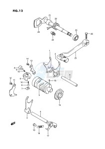 RM80 (E3) drawing GEAR SHIFTING (MODEL G H J)