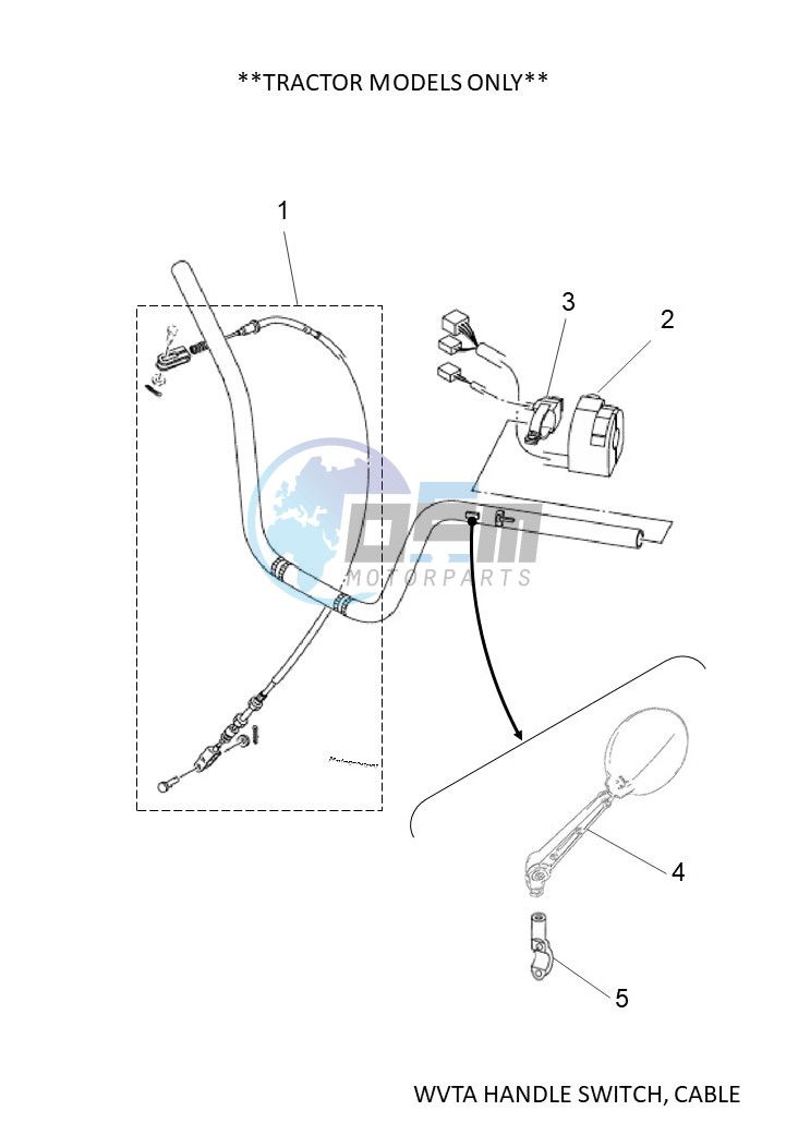 WVTA HANDLE SWITCH, CABLE