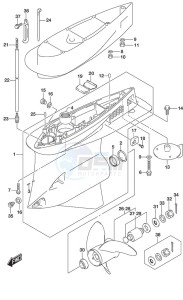 DF 250AP drawing Gear Case S/N 610001 to 610591