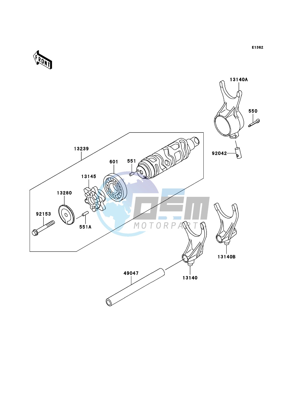 Gear Change Drum/Shift Fork(s)