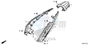 CB500XE CB500X ABS UK - (E) drawing REAR COWL