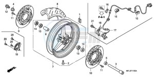 CBR1000RAA Europe Direct - (ED / ABS) drawing FRONT WHEEL