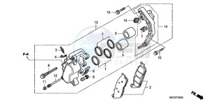 VT750CA9 Australia - (U / MME SPC) drawing FRONT BRAKE CALIPER