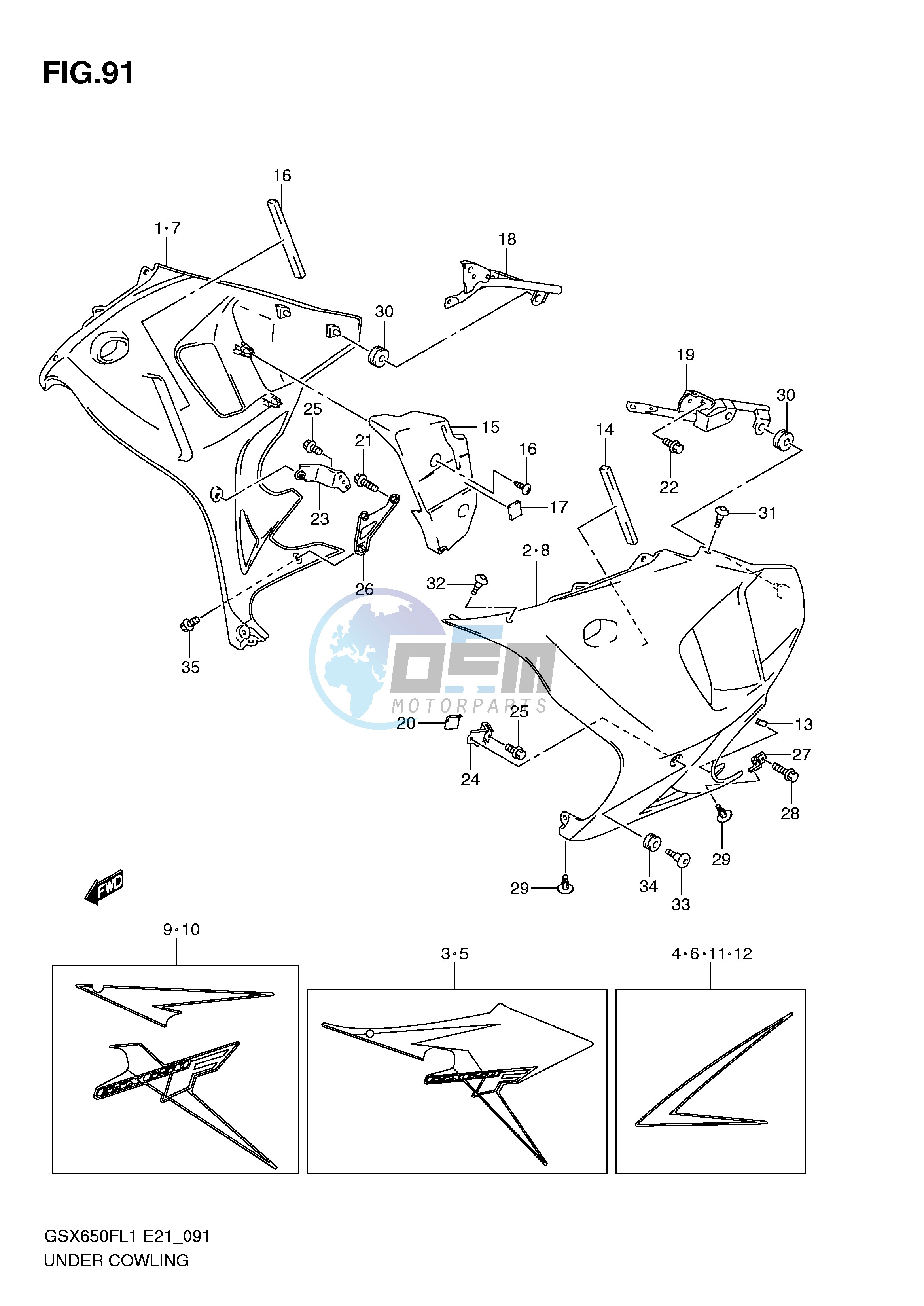 UNDER COWLING (GSX650FL1 E21)