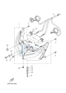 YPR125RA XMAX 125 ABS EVOLIS 125 ABS (2DMC 2DMC) drawing HEADLIGHT