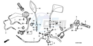 CBF600NA9 France - (F / ABS CMF) drawing HANDLE LEVER/SWITCH/CABLE